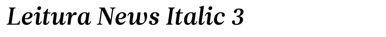 Leitura News Italic 3
